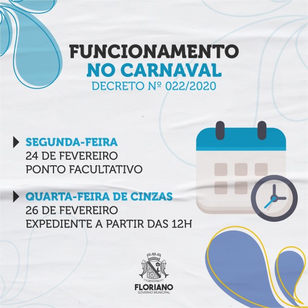 Prefeitura de Floriano concede ponto facultativo na próxima segunda (24)