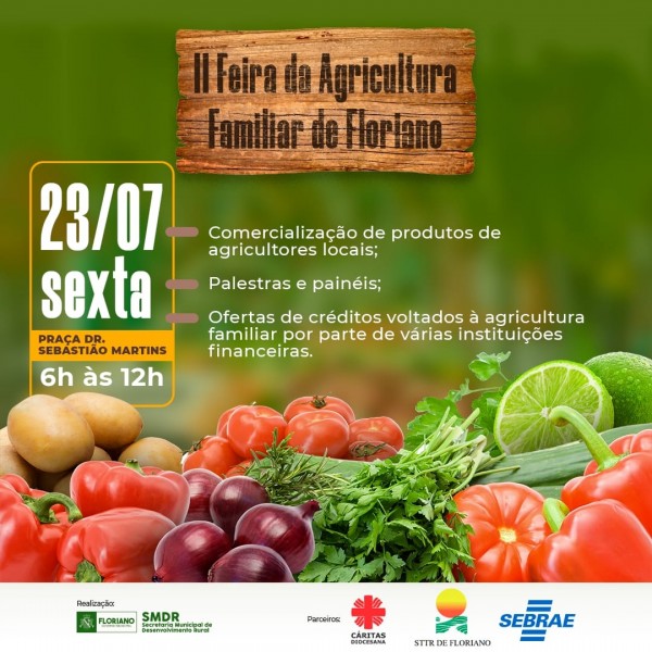 Prefeitura promoverá Feira da Agricultura Familiar nesta sexta (23)