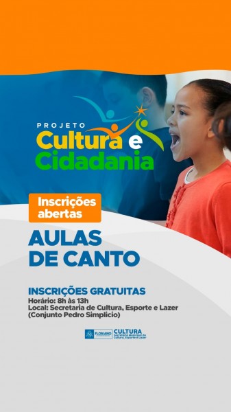 Cultura: Inscrições abertas para Curso de Aula de Canto
