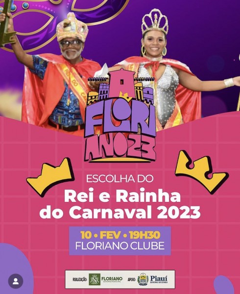 Prefeitura organiza festa para a escolha do Rei Momo e Rainha do Carnaval de Floriano